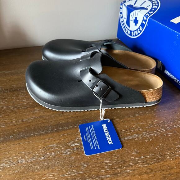 Birkenstock Black Leather Loafers - Picture 1 of 10